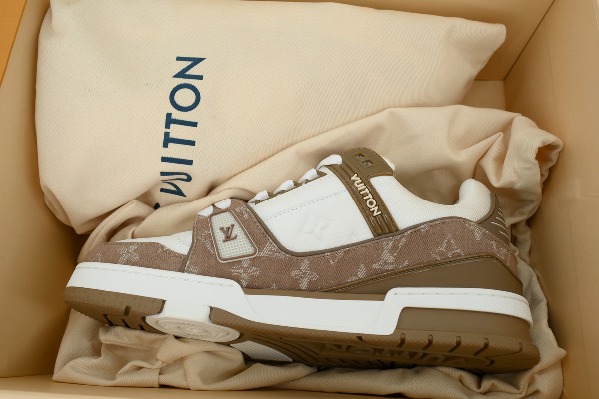 Louis Vuitton LV Trainer Brown White Monogram Sneakers