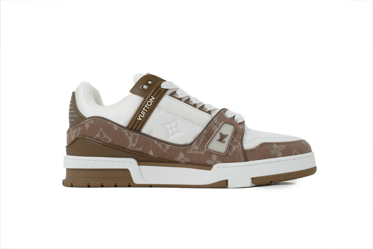 Louis Vuitton LV Trainer Brown White Monogram Sneakers