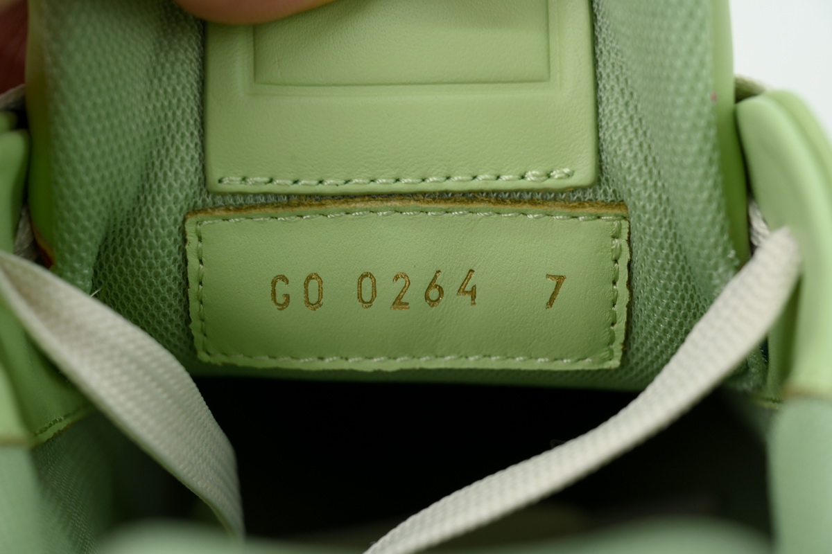 Louis Vuitton LV Trainer Style Light Green Multicolor Monogram Leather Sneaker