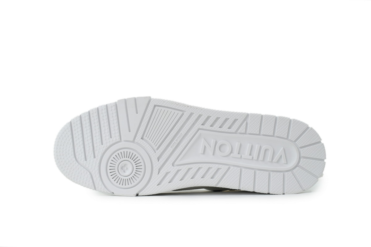 Louis Vuitton LV Trainer White Black Logo Sneakers