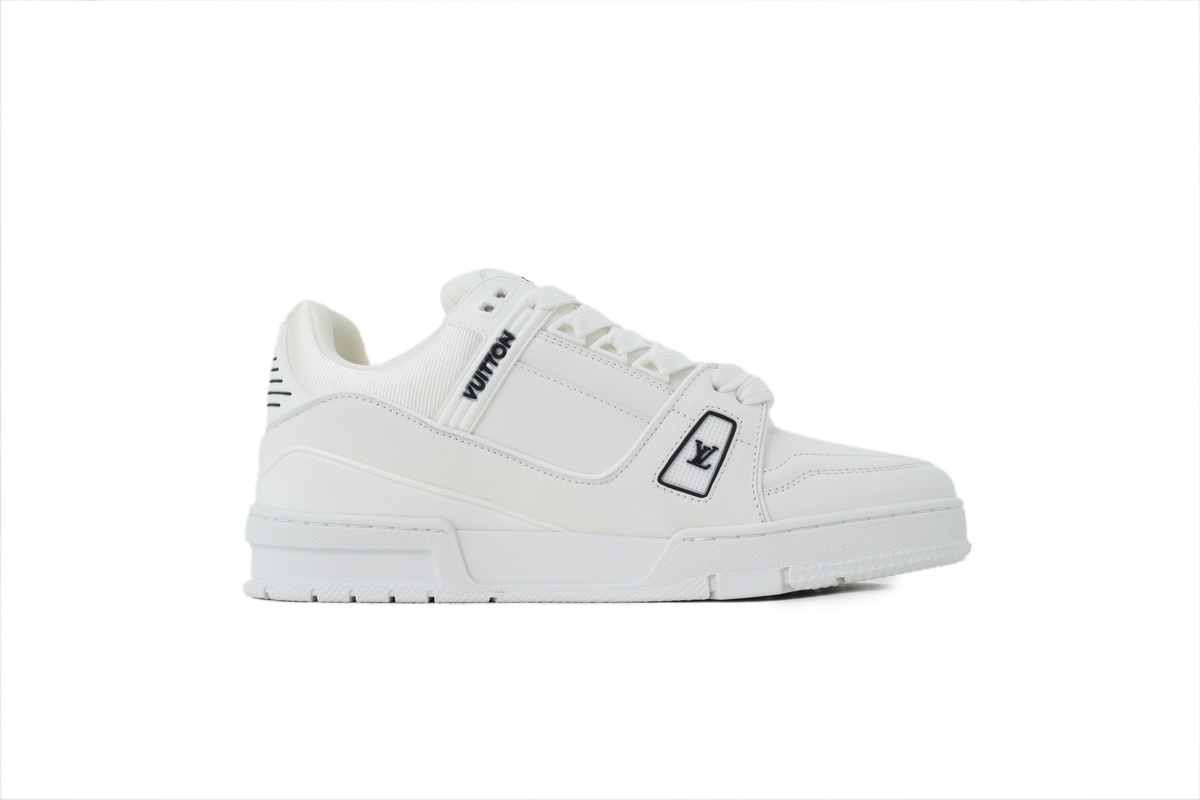 Louis Vuitton LV Trainer White Black Logo Sneakers