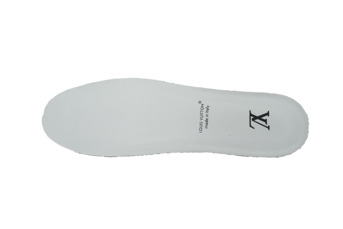 Louis Vuitton LV Trainer Style White Blue Perforated Leather Sneaker