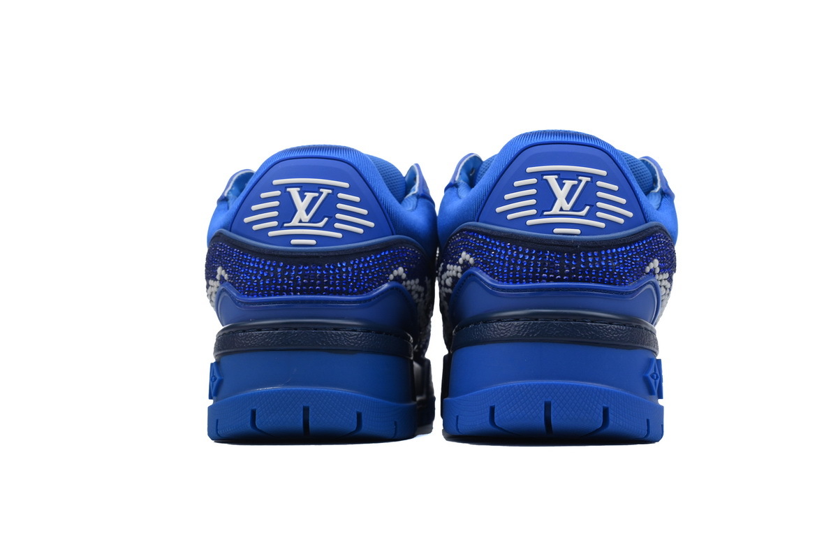 Louis Vuitton LV Trainer Maxi Royal Blue Crystal Monogram Sneaker