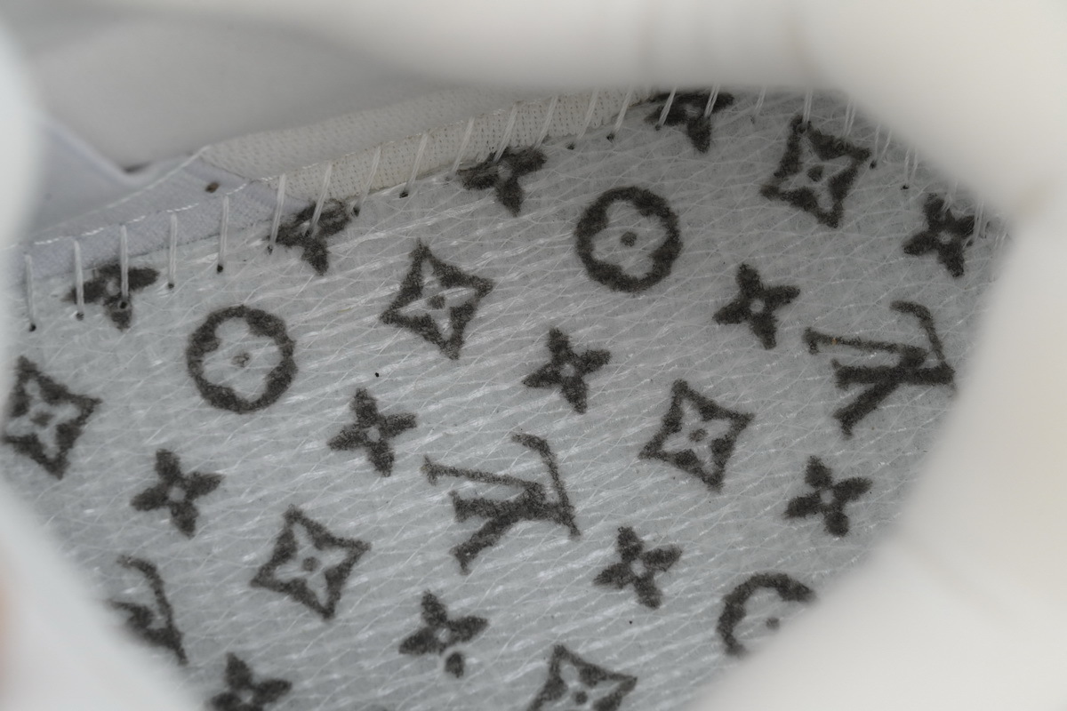 Louis Vuitton LV Trainer Maxi Silver Crystal White Sneaker
