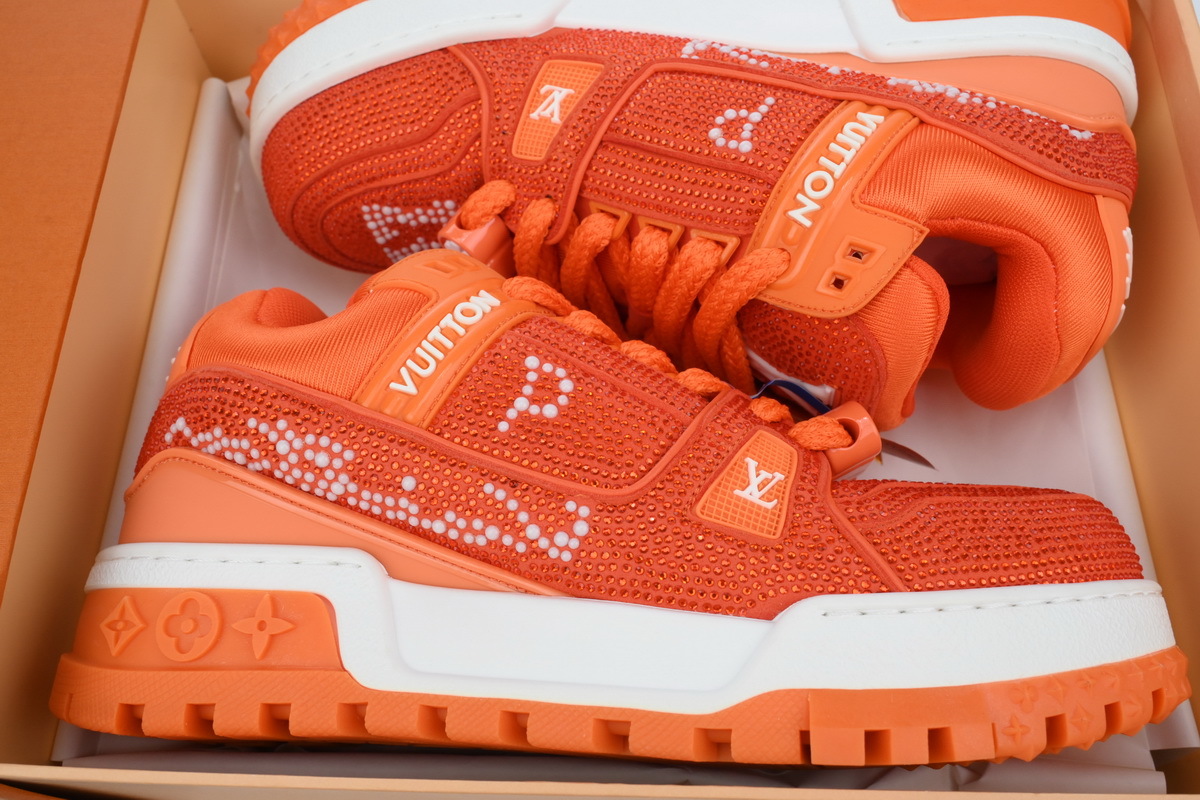 Louis Vuitton LV Trainer Maxi Orange Crystal Monogram Sneaker