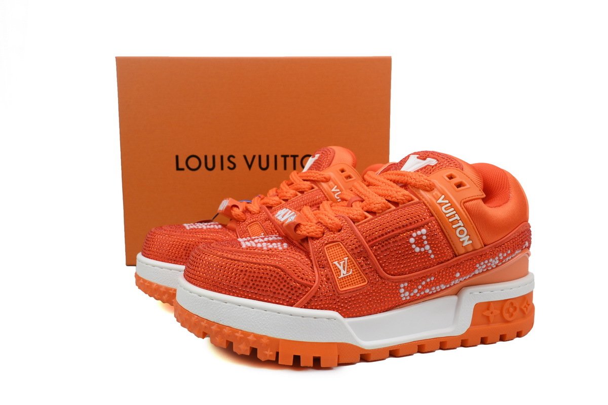 Louis Vuitton LV Trainer Maxi Orange Crystal Monogram Sneaker