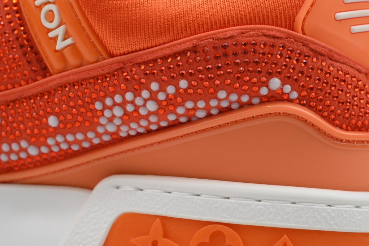 Louis Vuitton LV Trainer Maxi Orange Crystal Monogram Sneaker