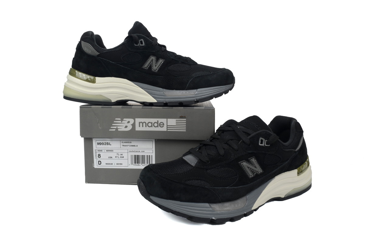  New Balance 992 Black Gray White M992BL