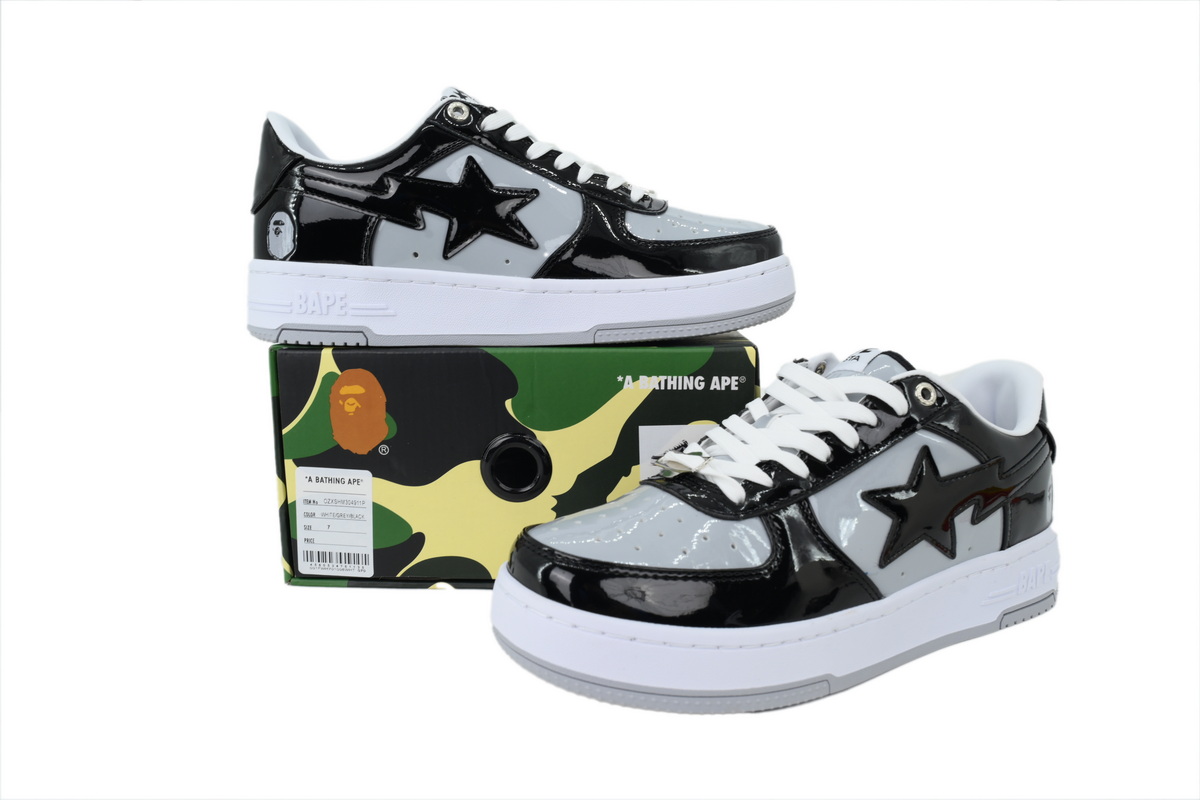  BATHING APE Black Light Gray OXZ-SHMX30-4911P