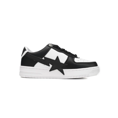  A Bathing Ape Bape Sta Low Negro y blanco con estrellas OZXSH W291 306M 02