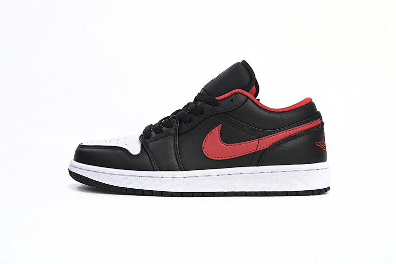 Air Jordan 1 Low Black White Red 553558063