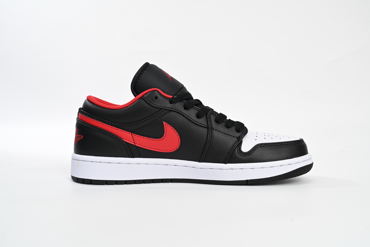 Air Jordan 1 Low Black White Red 553558063
