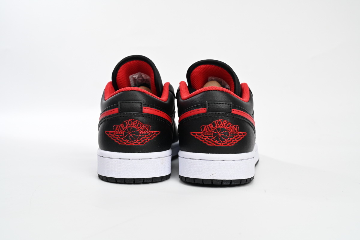Air Jordan 1 Low Black White Red 553558063