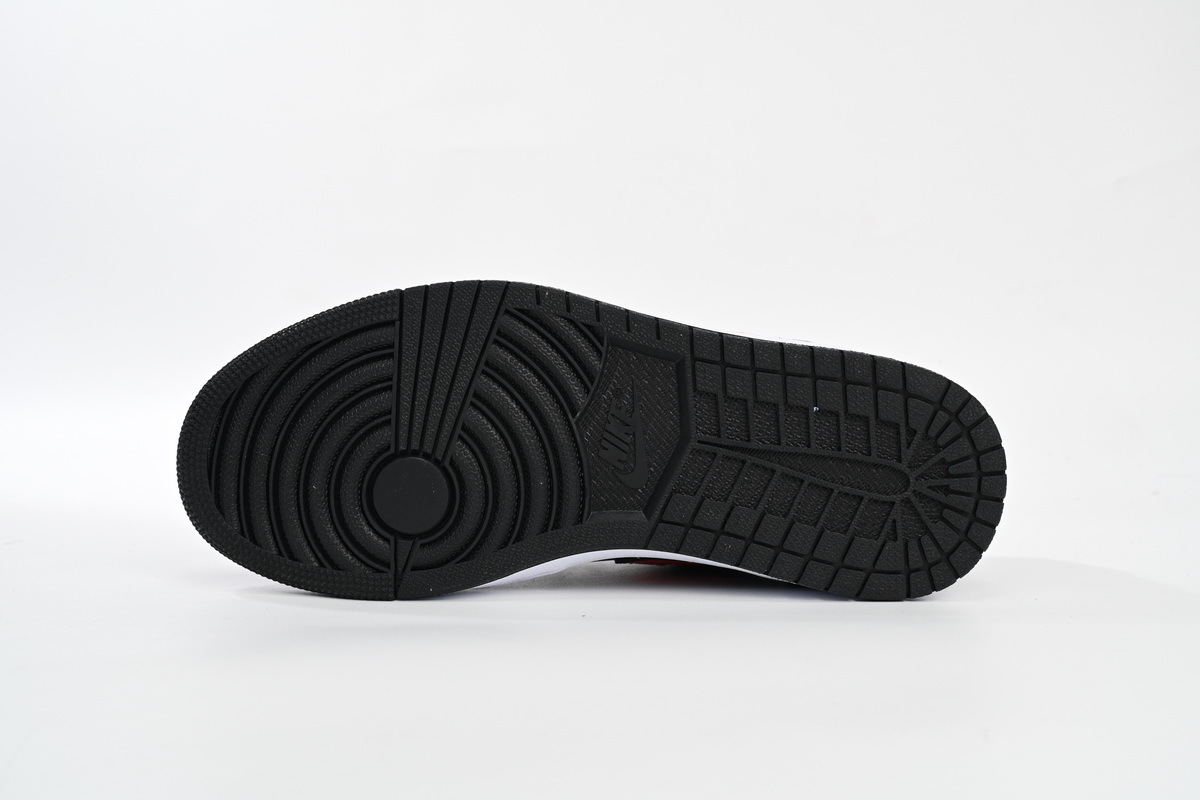 Air Jordan 1 Low Black White Red 553558063