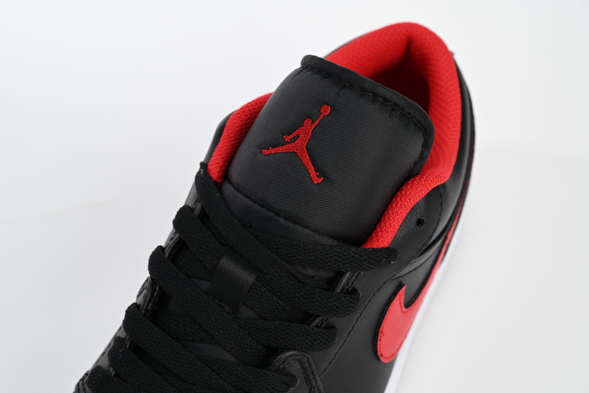 Air Jordan 1 Low Black White Red 553558063