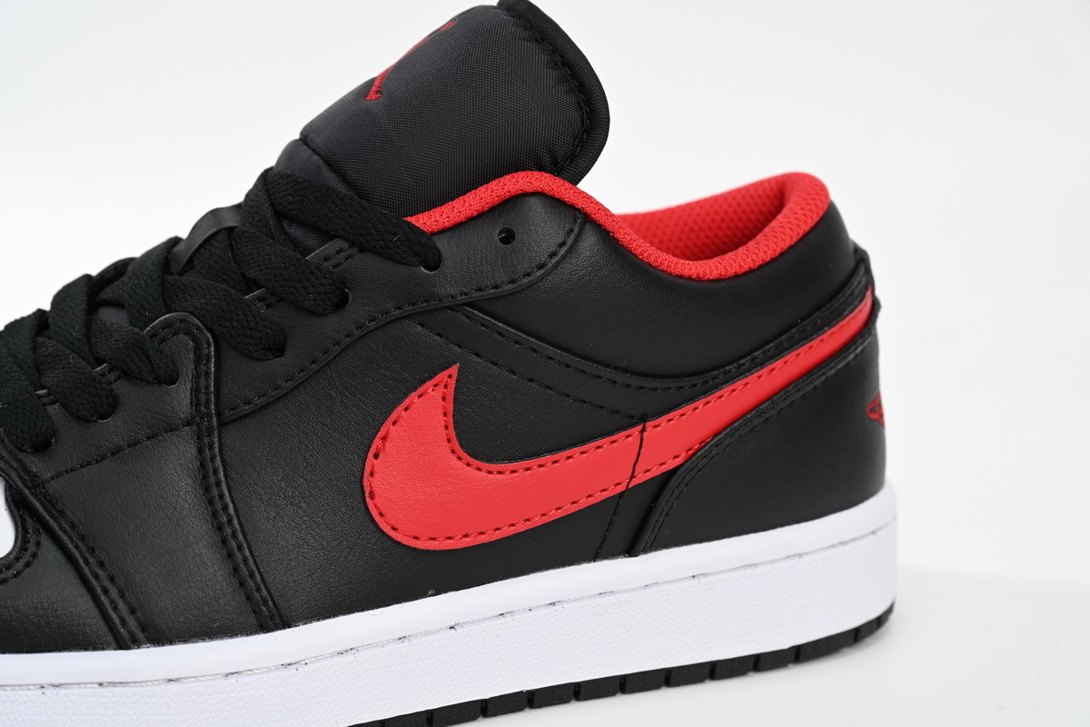 Air Jordan 1 Low Black White Red 553558063
