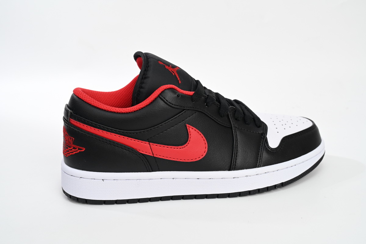 Air Jordan 1 Low Black White Red 553558063