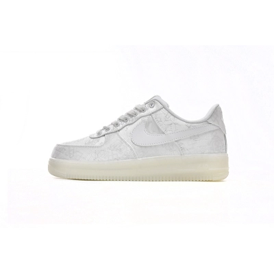 CLOT Nike Air Force 1 Low Premium White Silk AO9286-100  01