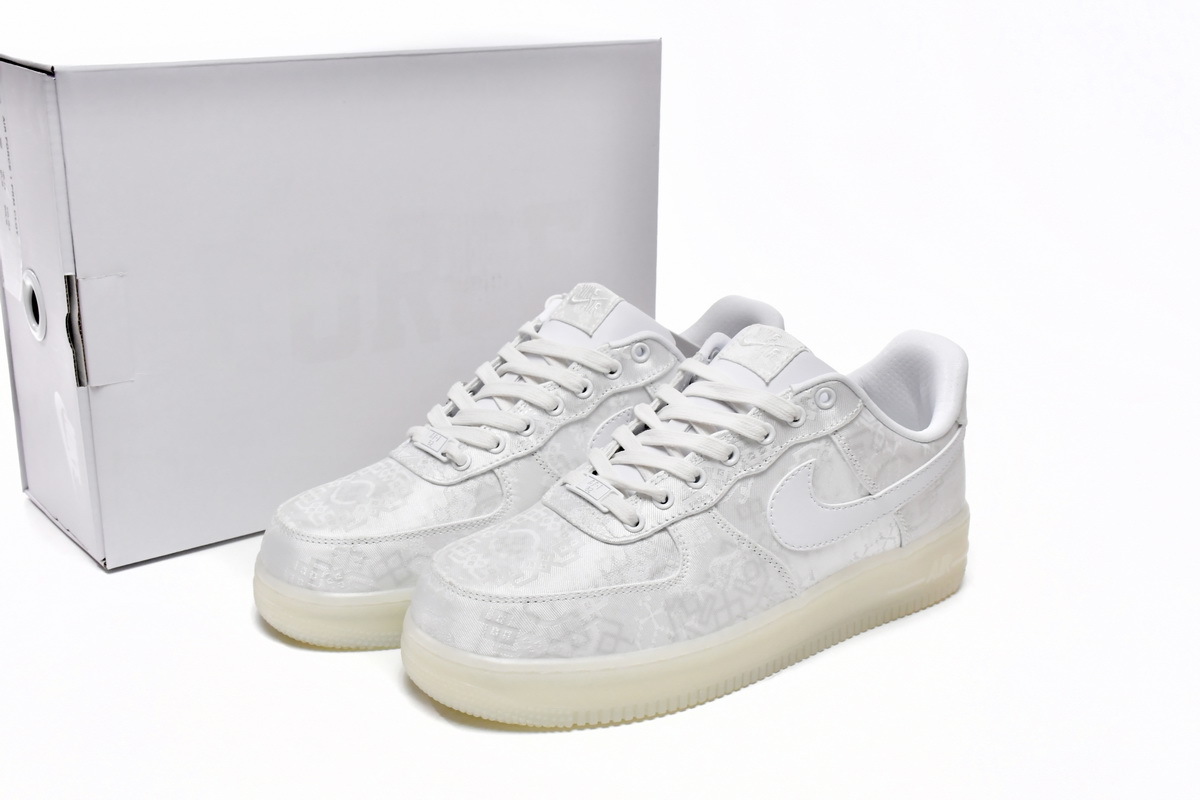 CLOT Nike Air Force 1 Low Premium White Silk AO9286-100 