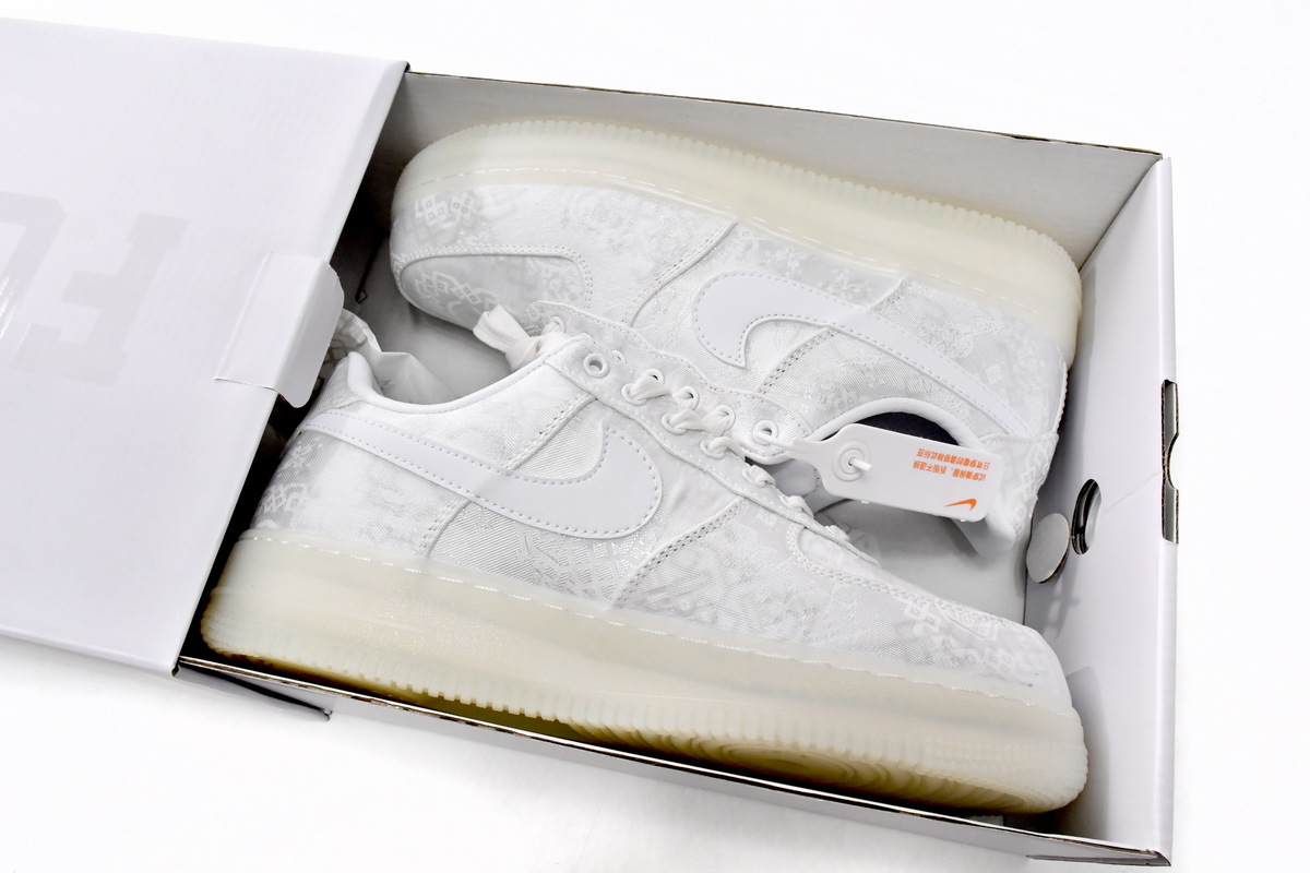 CLOT Nike Air Force 1 Low Premium White Silk AO9286-100 
