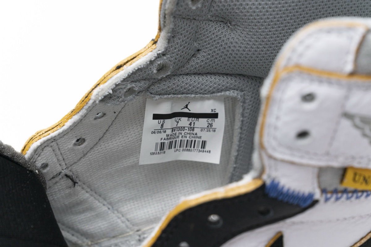 Air Jordan 1 Retro High Union Los Angeles Black Toe BV1300-106