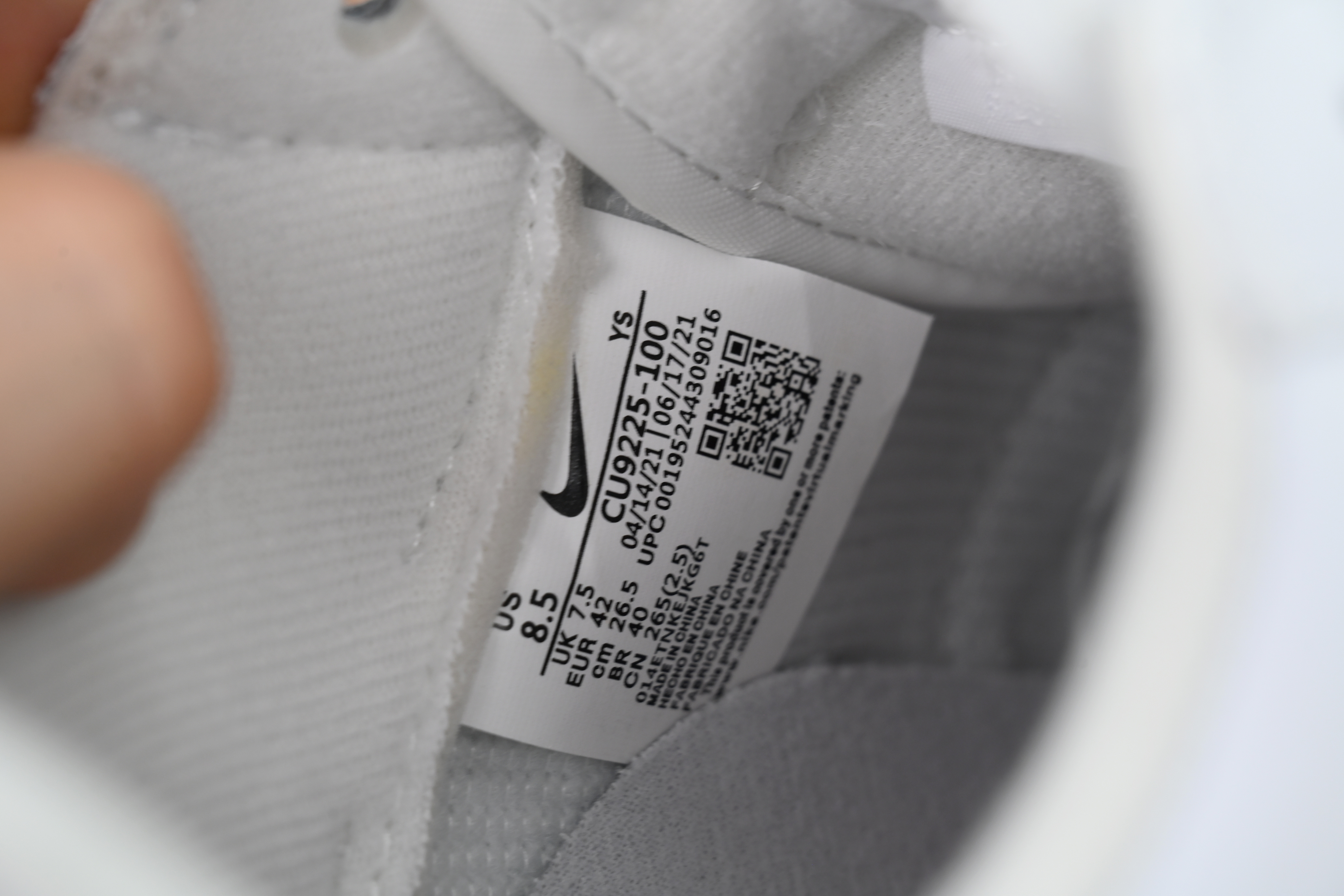  Supreme  Air Force 1 Low White CU9225-100