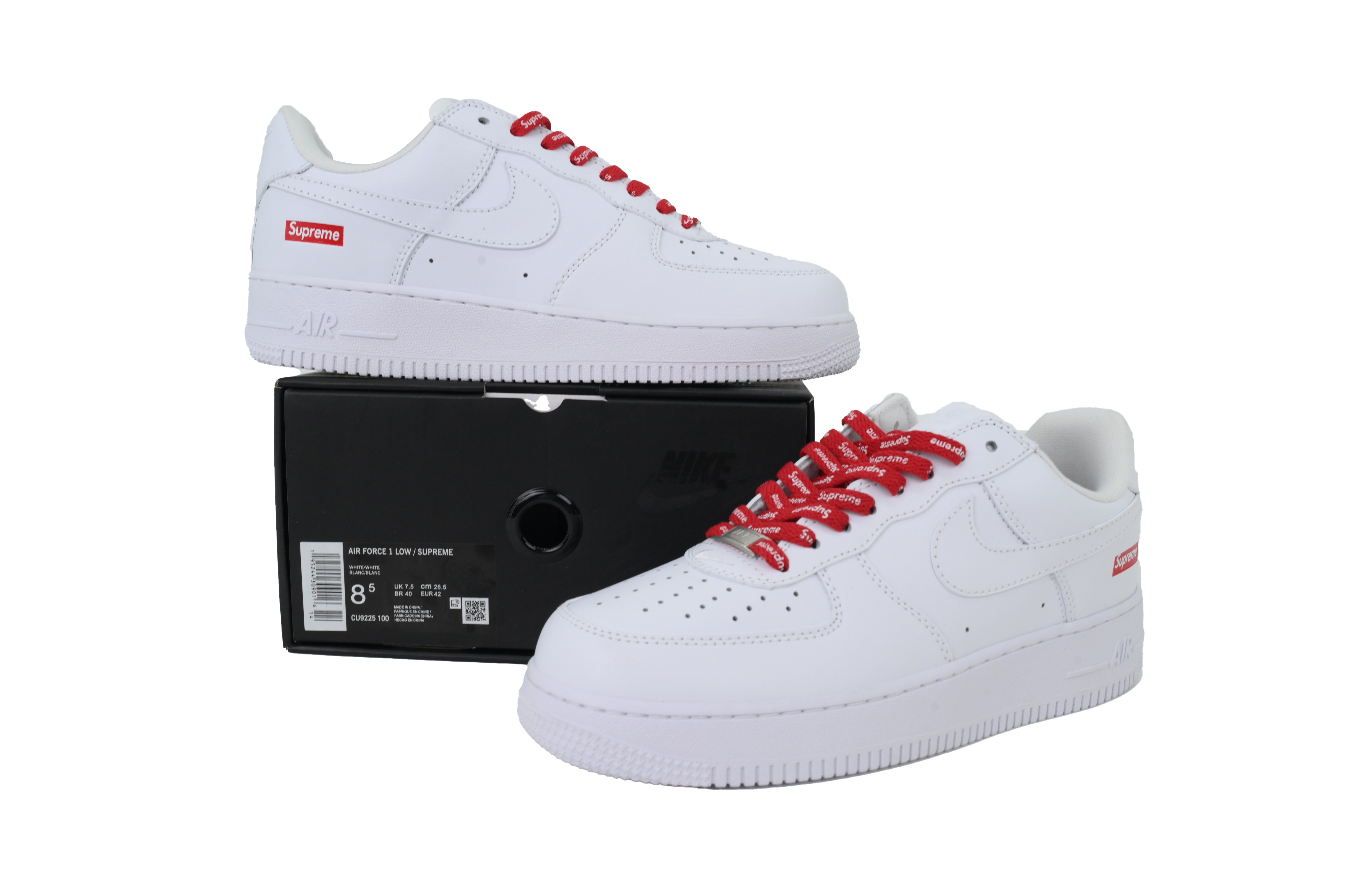  Supreme  Air Force 1 Low White CU9225-100