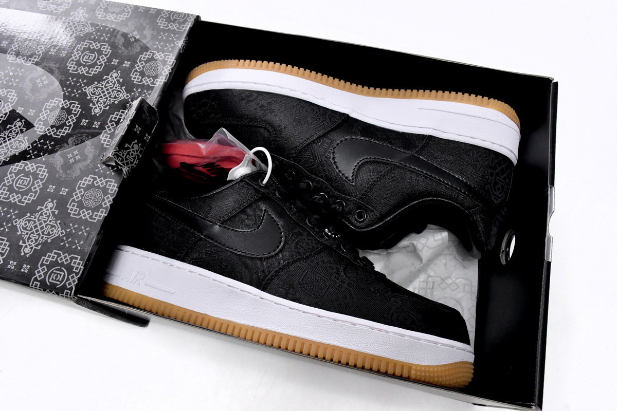 Fragment Design CLOT Nike Air Force 1 Low Black Silk CZ3986-001 