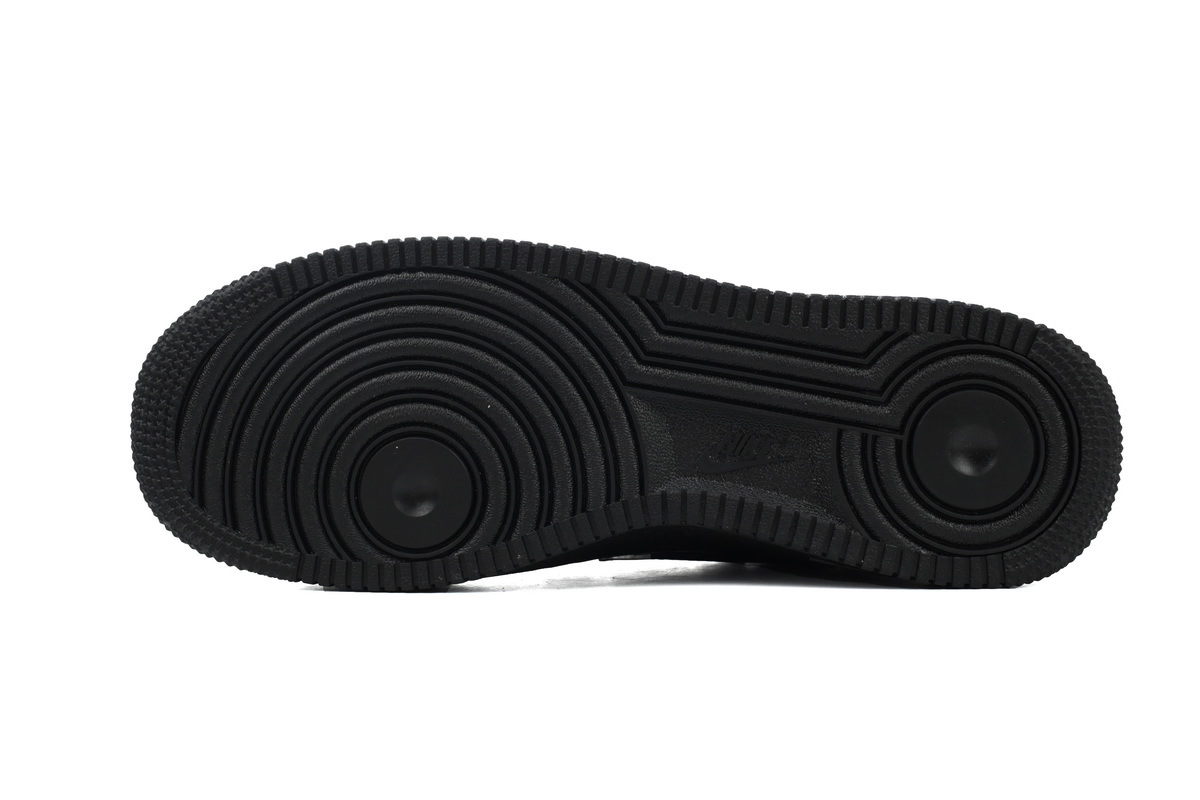 Nike Air Force 1 Low Black Silver Mini Swoosh HQ1180-001 
