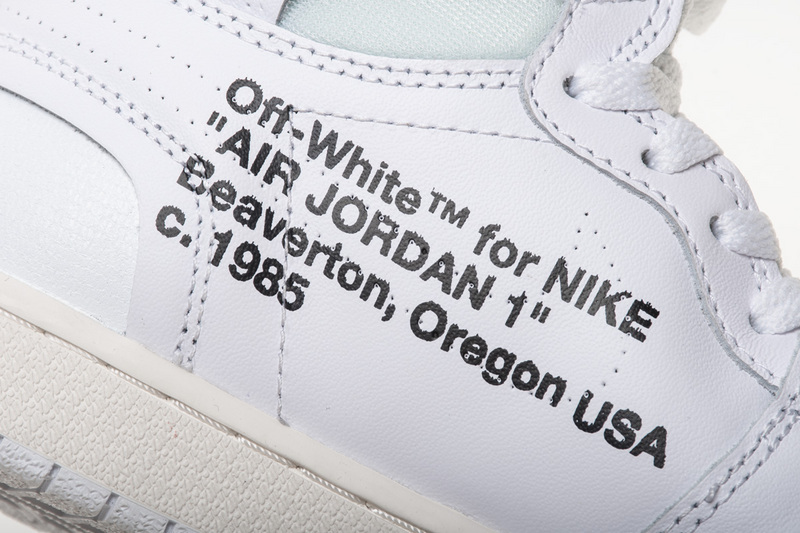 OFF WHITE   Air Jordan 1 AQ0818-100 White