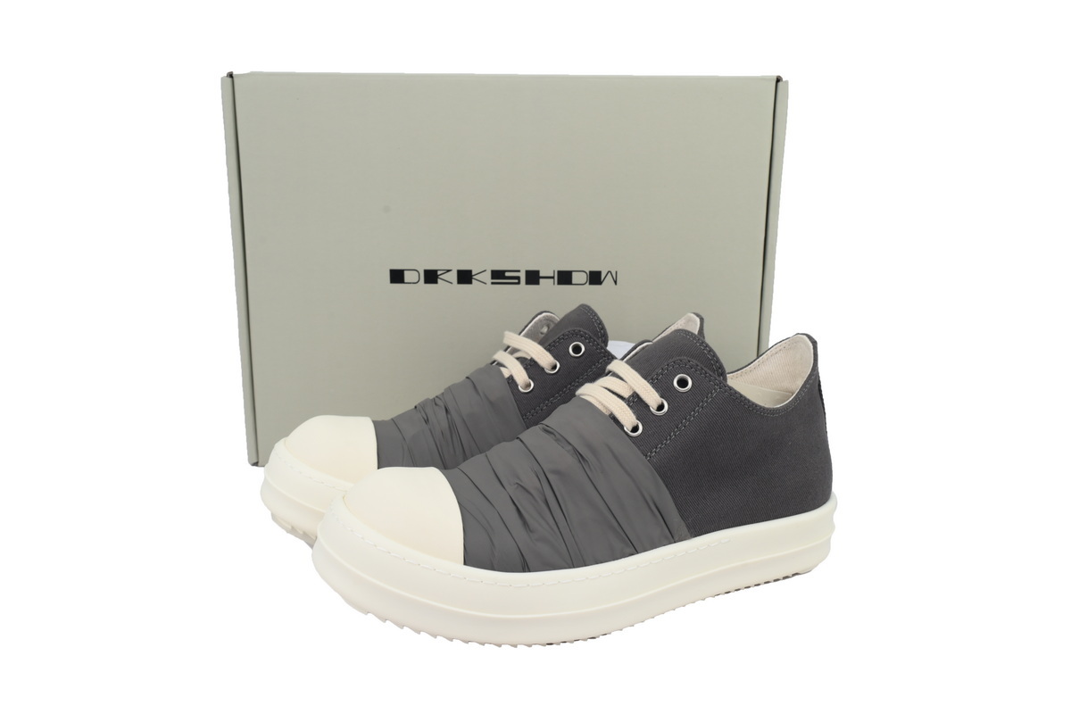 Rick Owens Grey Black Silk Surface