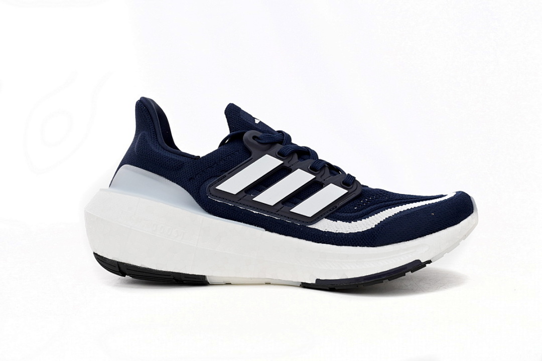 Adidas Ultra Boost 2023 LIGHT Black And White Blue and white bars HP9203