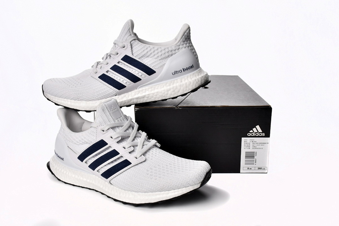 Adidas Ultraboost 4.0 White Navy Blue Sneaker