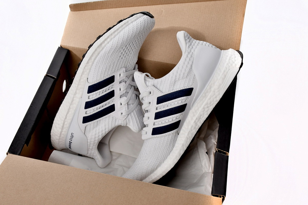 Adidas Ultraboost 4.0 White Navy Blue Sneaker