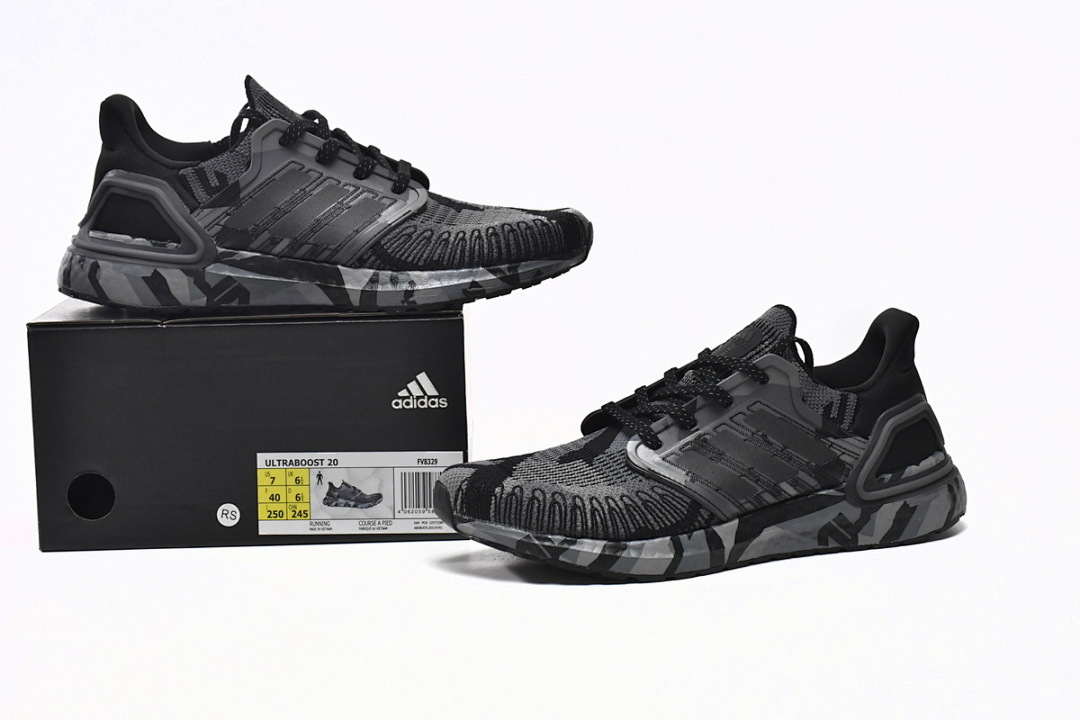  adidas Ultra Boost 20 Core Black Grey FV8329