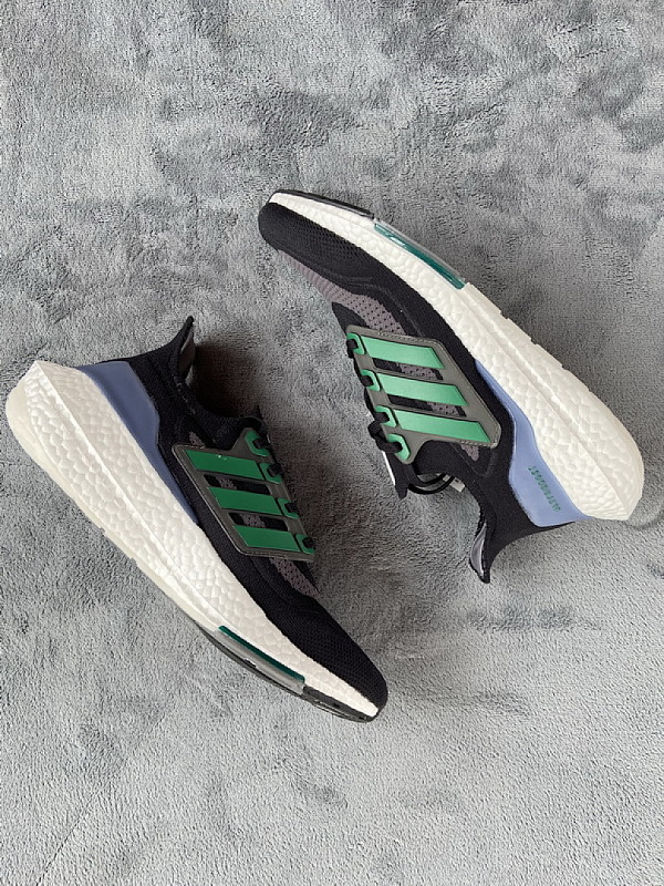  adidas Ultra Boost 2021 Black and Sub Green FZ1923
