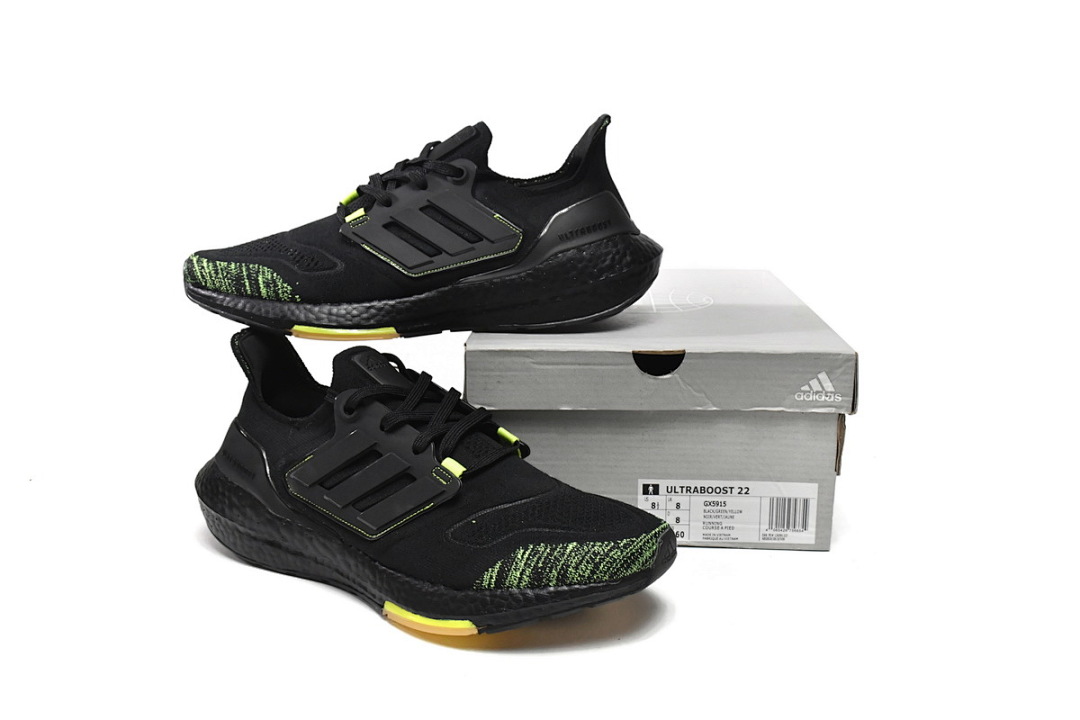  adidas Ultra Boost 2022 Black Solar Yellow GX5915