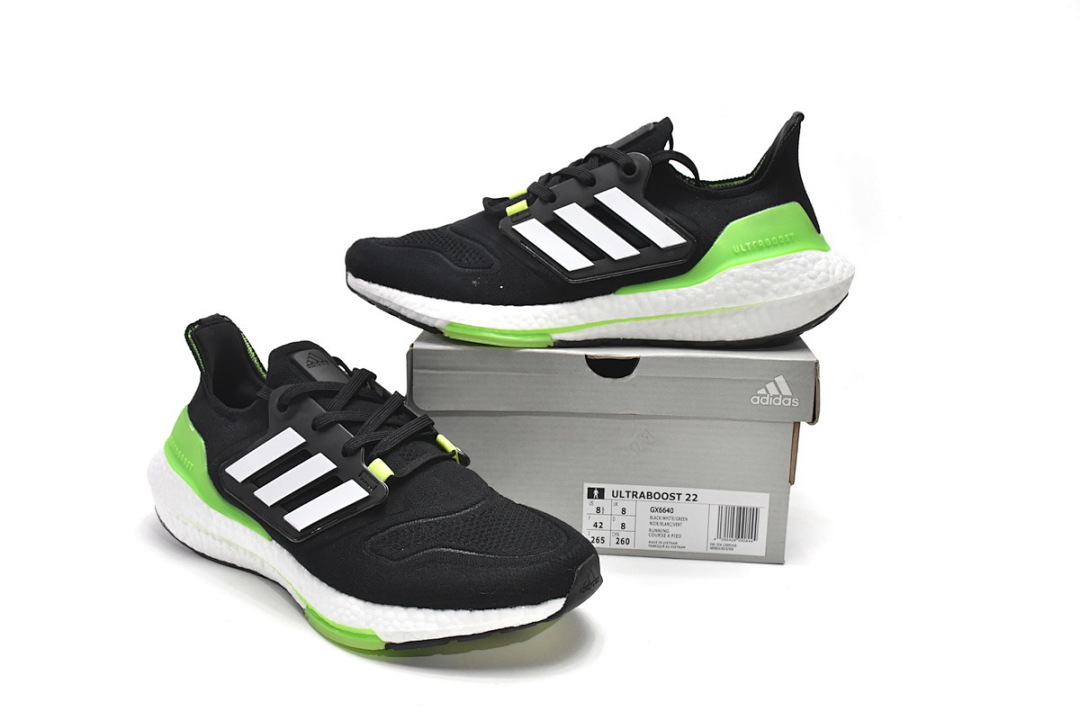  adidas Ultra Boost 2022 Black Solar Green GX6640