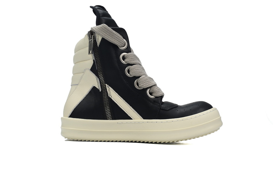Rick Owens GeoBasket Oversized Eylet Black White