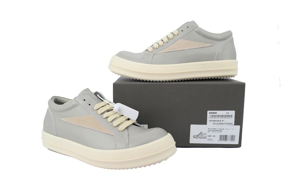Rick Owens Lido Vintage Leather Sneakers