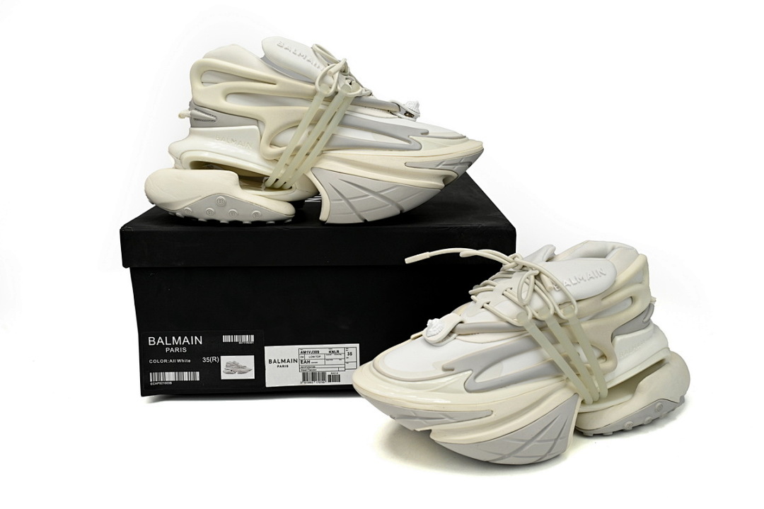 YM1VJ309 BALMAIN Multikolor Buty sportowe All White