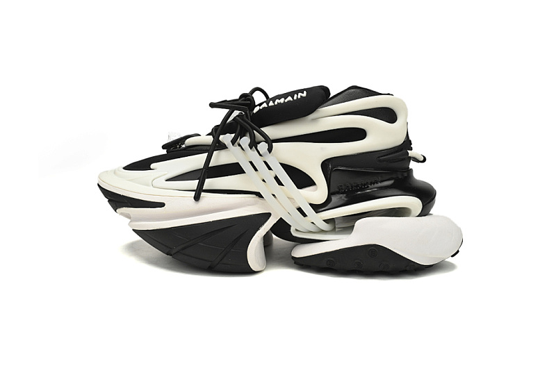 YM1VJ309 BALMAIN Multikolor Buty sportowe Black And White