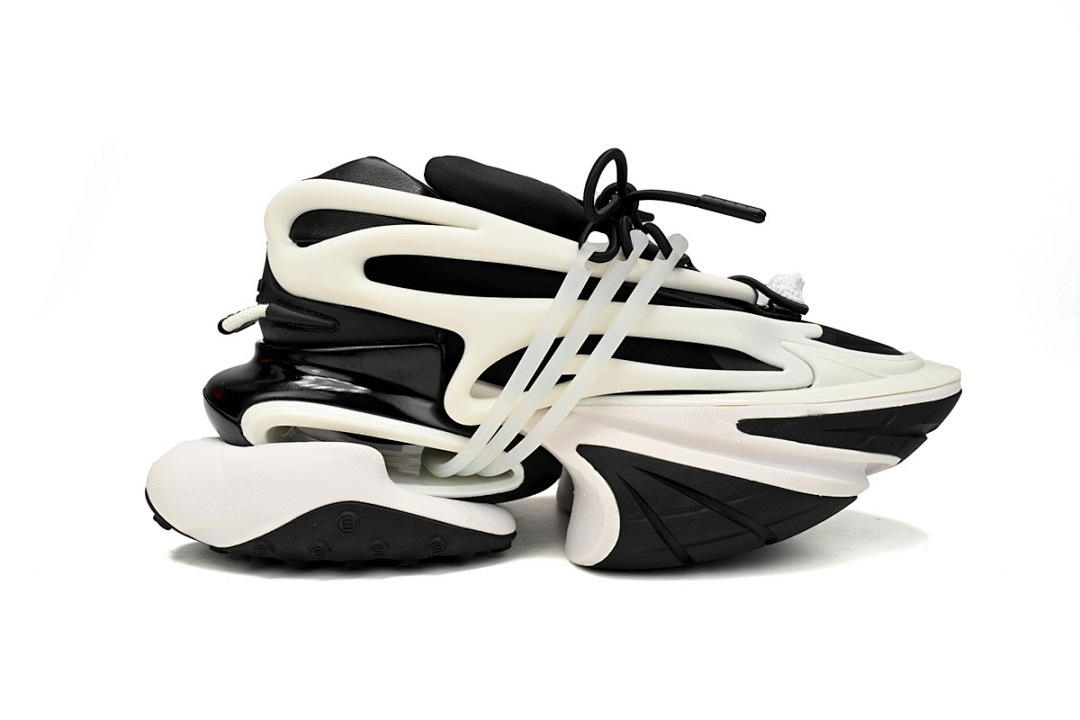 YM1VJ309 BALMAIN Multikolor Buty sportowe Black And White