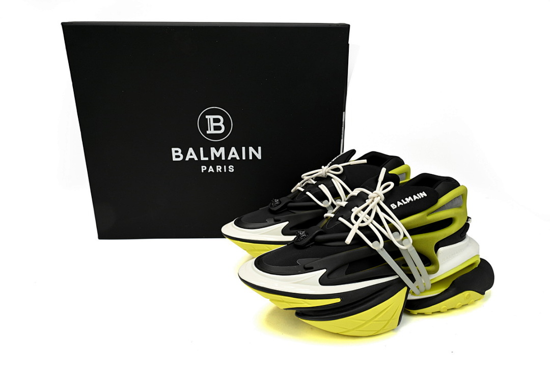 YM1VJ309 BALMAIN Multikolor Buty sportowe Black And Yellow