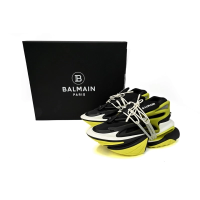 YM1VJ309 BALMAIN Multikolor Buty sportowe Black And Yellow 02
