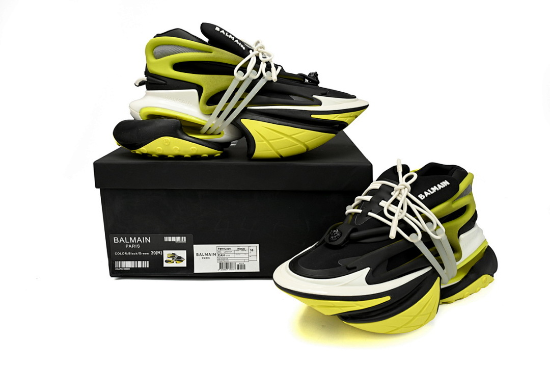 YM1VJ309 BALMAIN Multikolor Buty sportowe Black And Yellow