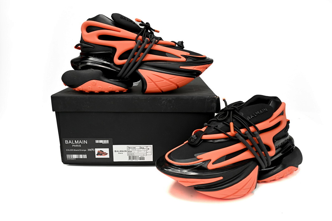 YM1VJ309 BALMAIN Multikolor Buty sportowe Black orange
