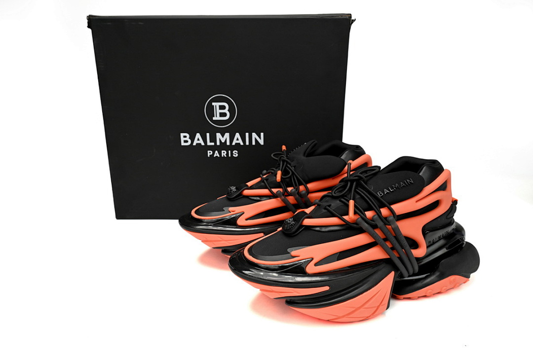 YM1VJ309 BALMAIN Multikolor Buty sportowe Black orange