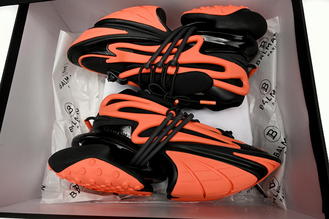 YM1VJ309 BALMAIN Multikolor Buty sportowe Black orange