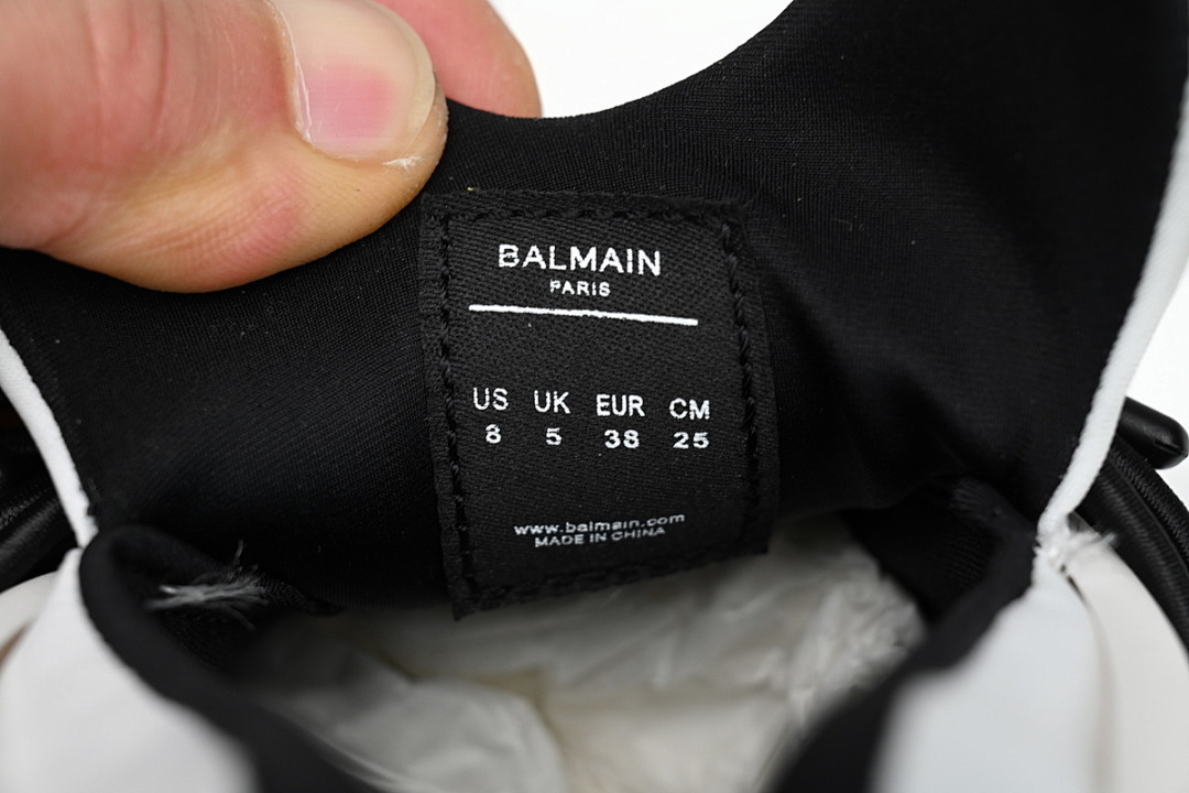 YM1VJ309 BALMAIN Multikolor Buty sportowe White and Black